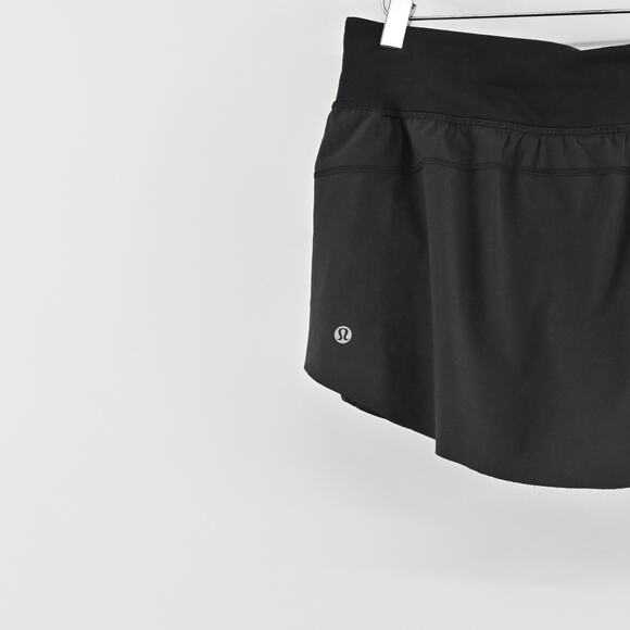 Lululemon Final Lap Skort Size 8 Black Tennis Skirt Athletic Pickleball Pull On - Picture 10 of 12